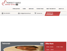 Tablet Screenshot of perfectsmile.pk